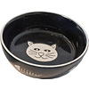 Boon kattendrinkschotel steen poes met graat zwart, Ø 13 cm.