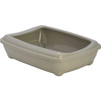 Moderna Moderna plastic kattenbak met rand 50 cm, warmgrijs.