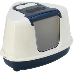 Moderna Moderna kattentoilet Flip Corner blueberry/wit.