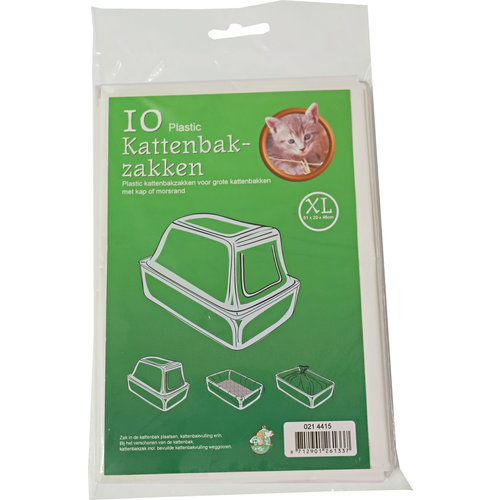 Boon kattenbakzak wit XL, pak a 10 stuks.