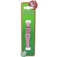 Boon kittenhalsband polyester gestreept, roze.
