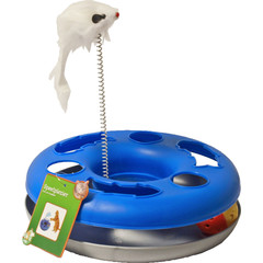 Boon kattenspeelgoed cat track met muis op veer, 24 cm.