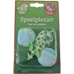 Boon Boon kattenspeelgoed blister a 2 ballen met muis 7,5 cm.