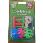 Boon Boon kattenspeelgoed blister a 3 plastic bal, klos en muis.