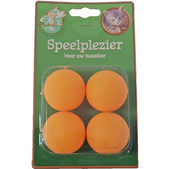 Boon kattenspeelgoed blister a 4 stuks ping pong bal.