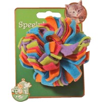 Boon kattenspeelgoed op kaart fleece pompoen, multicolor.