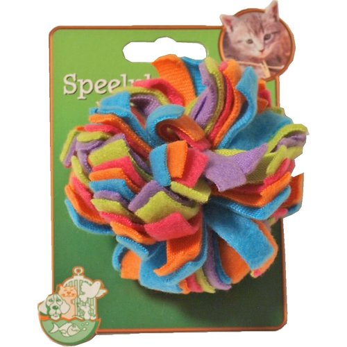 Boon kattenspeelgoed op kaart fleece pompoen, multicolor.