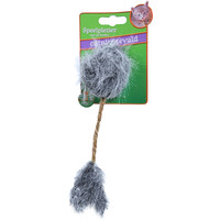 Boon kattenspeelgoed op kaart pluche muis met catnip en staart, 16 cm.