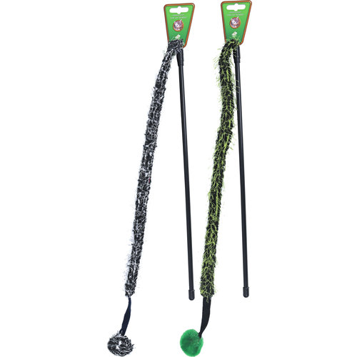 Boon kattenspeelgoed hengel met furry tail en pluche bal.