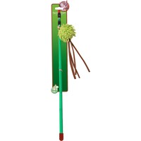 Boon kattenspeelgoed op kaart, hengel chenille bal met slierten en bel, assorti.