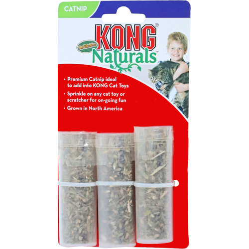 Kong Kong kat Naturals, refillables kaart a 3 tubes catnip.