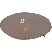 Boony "Est 1941" Boony 'Est 1941' ligkussen ovaal basic brown, 90 cm.