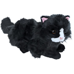 Boony "Natural Decoration" Boony Natural Decoration kat pluche liggend zwart, 30 cm.