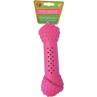 Hondenspeelgoed crunchy bot 17,5 cm, roze.