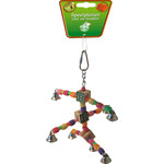 Boon Boon vogelspeelgoed triple arms met kralen en bellen, 20 cm.