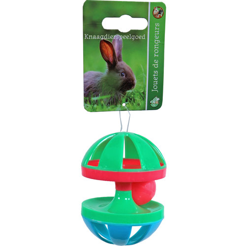 Boon knaagdierspeelgoed diabolo plastic met bel.