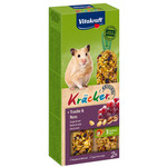 Vitakraft Vitakraft knaagdier druif/noot-kräcker hamster, 2in1.