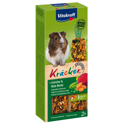 Vitakraft Vitakraft knaagdier groente/biet-kräcker cavia, 2in1.