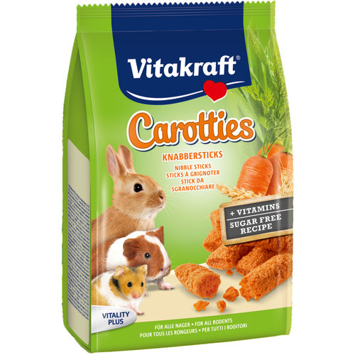 Vitakraft Vitakraft knaagdier Carotties knabbelsticks dwergkonijn, 50 gram.