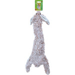 Boon hondenspeelgoed konijn plat met piep pluche grijs, 55 cm.