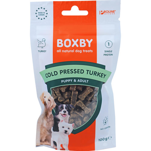 Proline Proline Boxby cold pressed turkey, 100 gram.