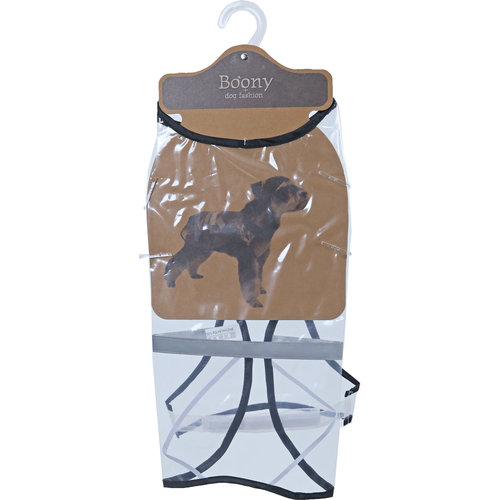 Boony Dog Fashion Boony Dog fashion honden regenjas transparant met reflectie, 35 cm.
