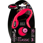 Flexi flexi rollijn CLASSIC cord XS rood, 3 meter.