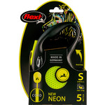 Flexi flexi rollijn NEW NEON cord S geel, 5 meter.