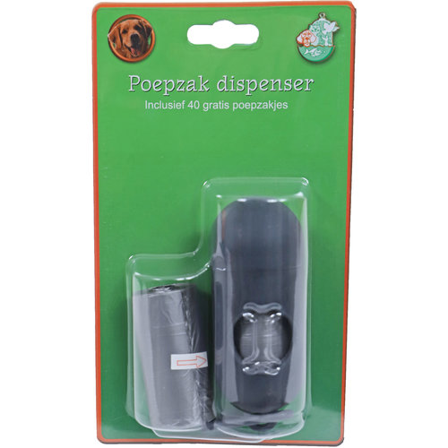 Boon poepzak dispenser koker grijs, inclusief 2x20 poepzakjes.