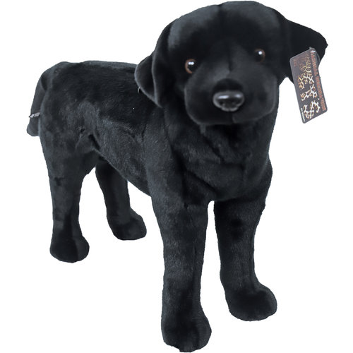 Boony "Natural Decoration" Boony Natural Decoration labrador pluche staand zwart, 53 cm.