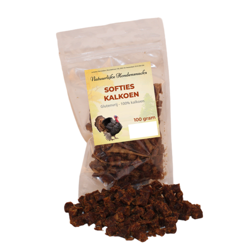 Natuurlijke hondensnacks Softies kalkoen 100 gram