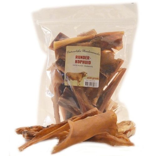 Natuurlijke hondensnacks Runderkophuid 1000 gram