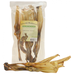 Natuurlijke hondensnacks Konijnenoren 100 gram