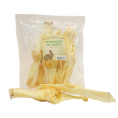 Natuurlijke hondensnacks Konijnenoren met honing 100 gram