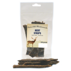 Natuurlijke hondensnacks Vleesstrips hert 100 gram