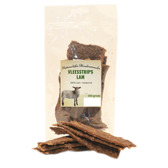 Natuurlijke hondensnacks Vleesstrips lam 100 gram