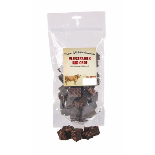 Natuurlijke hondensnacks vleestrainer rund grof 150 gram