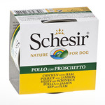 Schesir Schesir Dog Jelly Chicken Fillets & Ham 150 gr.