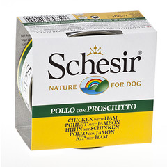 Schesir Schesir Dog Jelly Chicken Fillets & Ham 150 gr.