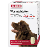 Beaphar Wormtablet All-in-one 17,5-70 kilo 2 tab.