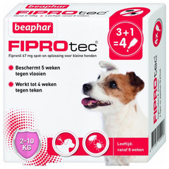 Beaphar FiproTec Dog 2-10 kg. 3+1 4 pip. 2 - 10 kg