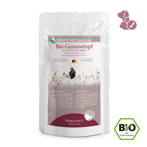 Herrmanns Bio Hond & Kat Herrmanns BIO Vega Bosbessen QS 150 gr.