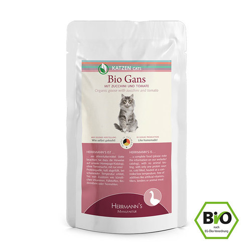 Herrmanns Bio Hond & Kat Herrmanns BIO Gans Courgette QS 100 gr.