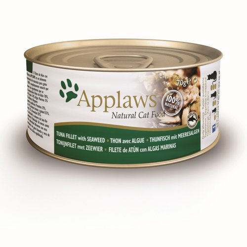 Applaws Hond & Kat Applaws Blik Cat Tuna Fillet & Seaweed 70 gr.