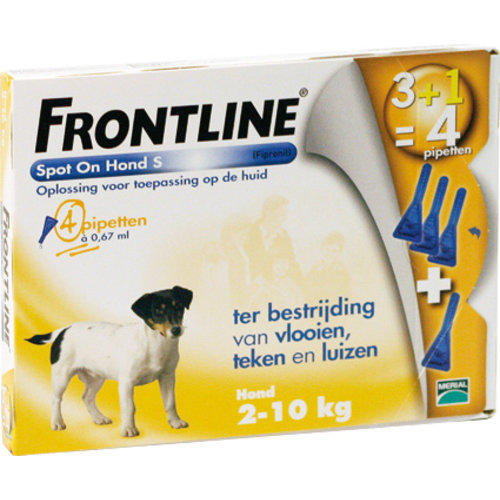 Frontline Frontline spot on dog S 4 Pipet 1 st. 2-10 kg