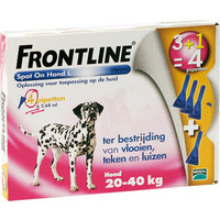 Frontline Frontline spot on dog L 4 Pipet 4 pip. 20 - 40 kg