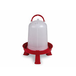 Gaun accessoires Watertoren Plastic Rood/Wit op Voet 5 ltr. Ø 27cm.x 27 cm.H