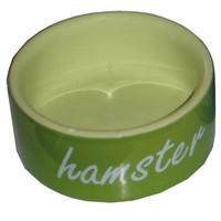 Hamster Eetbak Steen Groen 1 st. 8 cm.