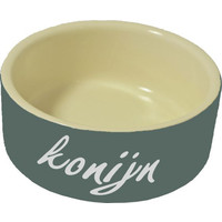 Konijnen Eetbak Steen Grijs 1 st. 12 cm.