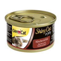 Shiny Cat ShinyCat Blik Kip met Rund 70 gr.